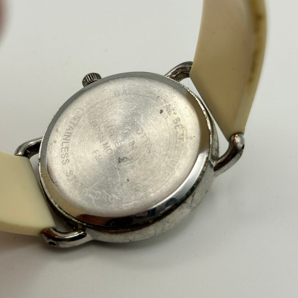 Multi-colored Crystal Hourly Dial White Silicon Band Elegant Watch, Working - Picture 6 of 8